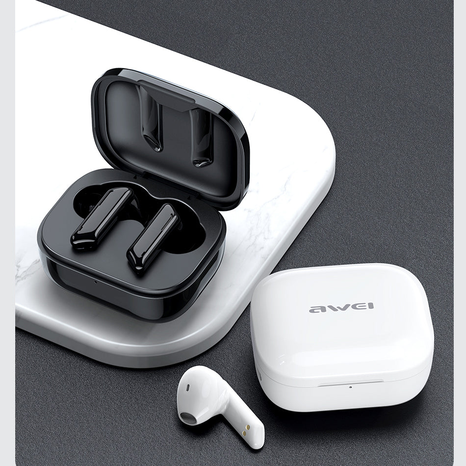 AWEI T36 TWS Bluetooth 5.0 hovedtelefon trådløs sport vandtæt touch stereo headset med mikrofon AWEI T36 TWS Bluetooth 5.0 hovedtelefon trådløs sport vandtæt touch stereo headset med mikrofon